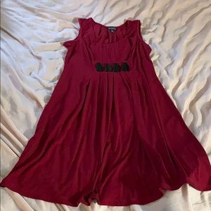 Red Dress with Black additions to waist